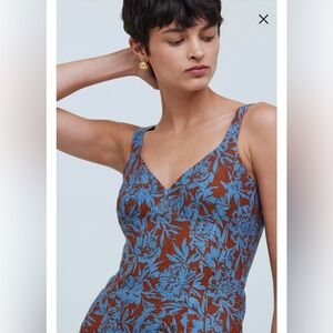 NWT Floral Sweetheart Linen Dress from Madewell